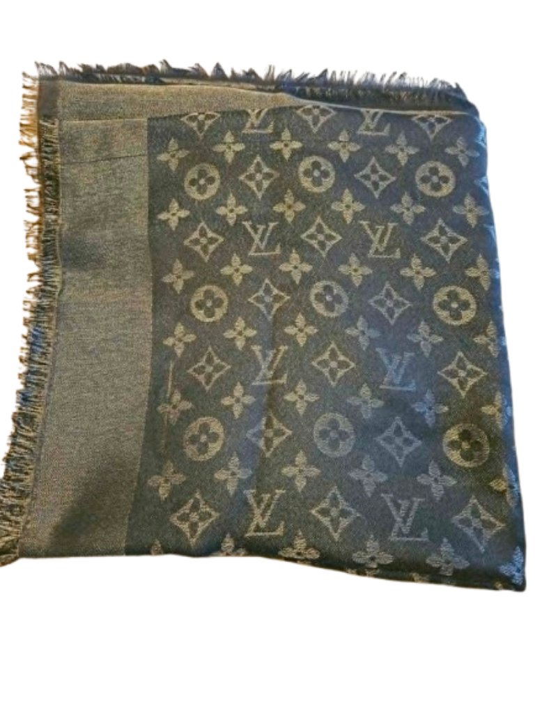 Louis Vuitton Cashmere Shimmer Monogram Shawl